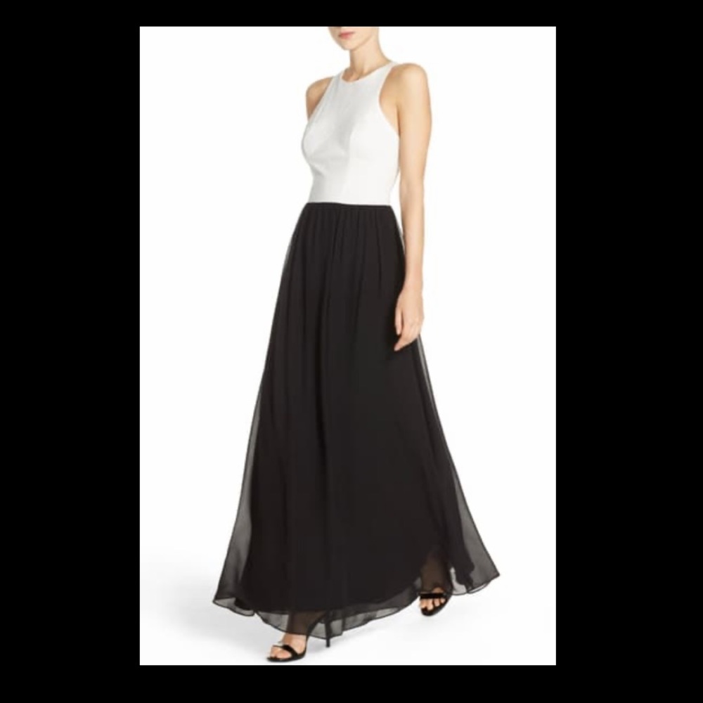 NWOT Ali & Jay Black/White Maxi Dress size M